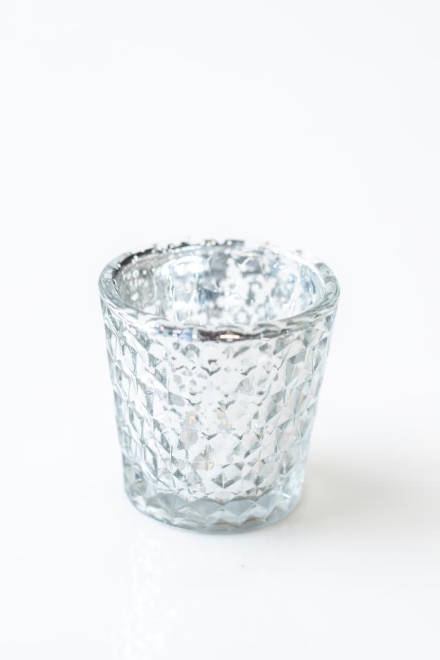 Rental store for 2 1 2  SILVER MERCURY DIAMOND CUT VOTIVE in Tyler TX
