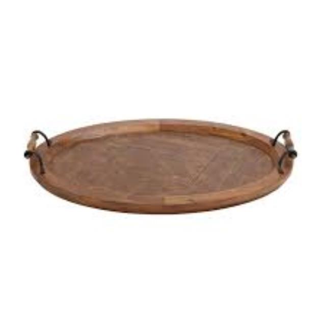 Rental store for 19 X29  OVAL WOOD TRAY W  HANDLES in Tyler TX