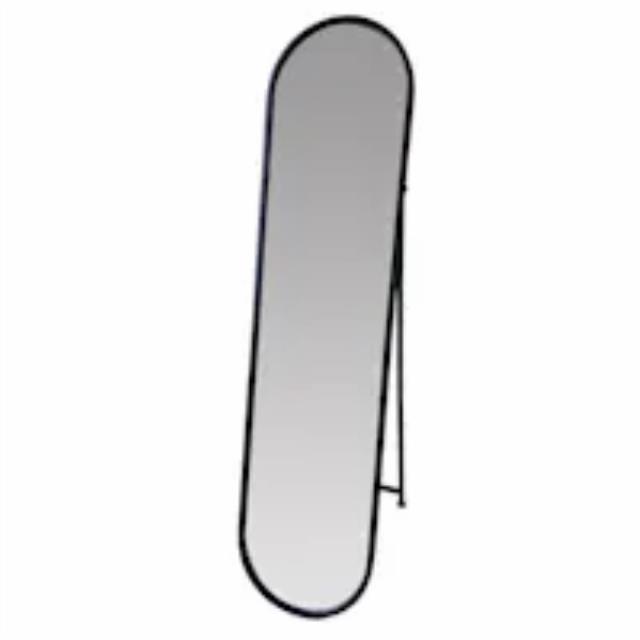 Rental store for 15 X61  OVAL BLACK METAL FLOOR MIRROR in Tyler TX
