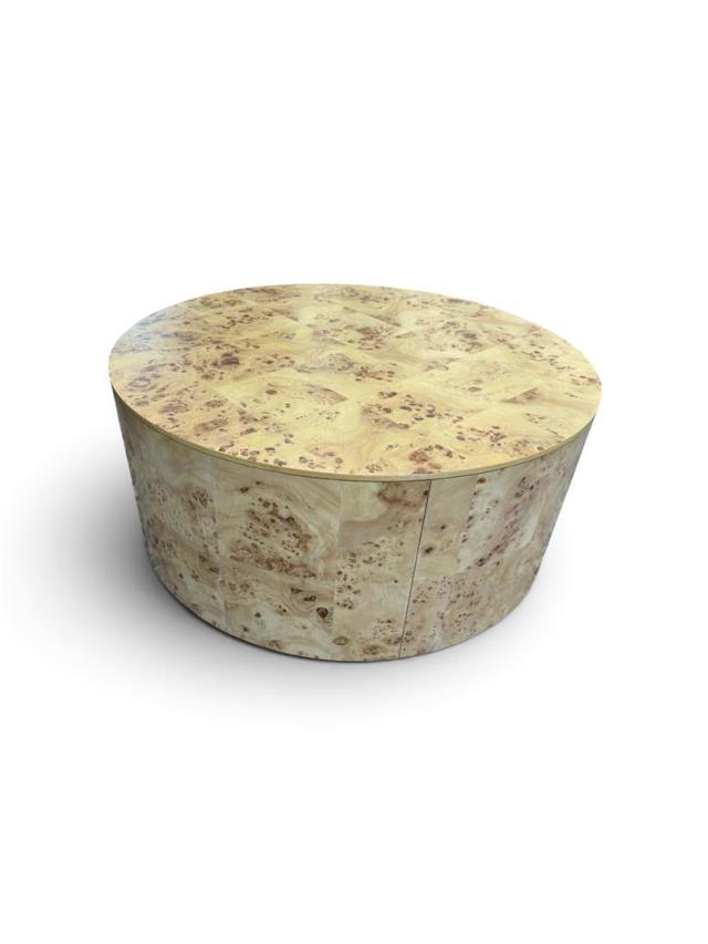 Rental store for 36  RND BURL DRUM COFFEE TABLE in Tyler TX